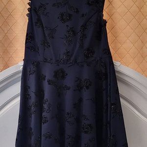 Navy floral dress